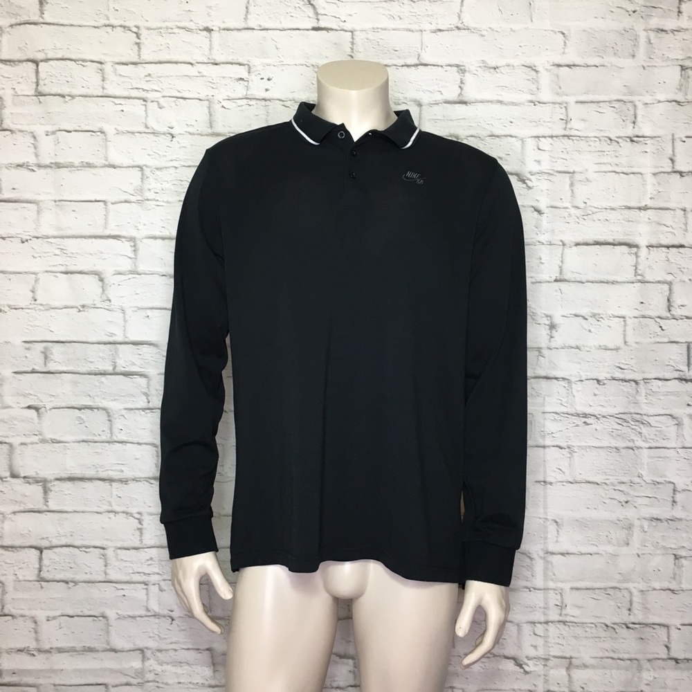 Nike SB Polo Shirt XL Long Sleeve Black